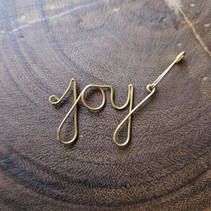 "Joy" Cursive Safety Pin