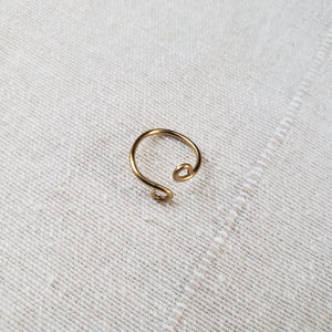 Adjustable Brass Single Spiral Ring